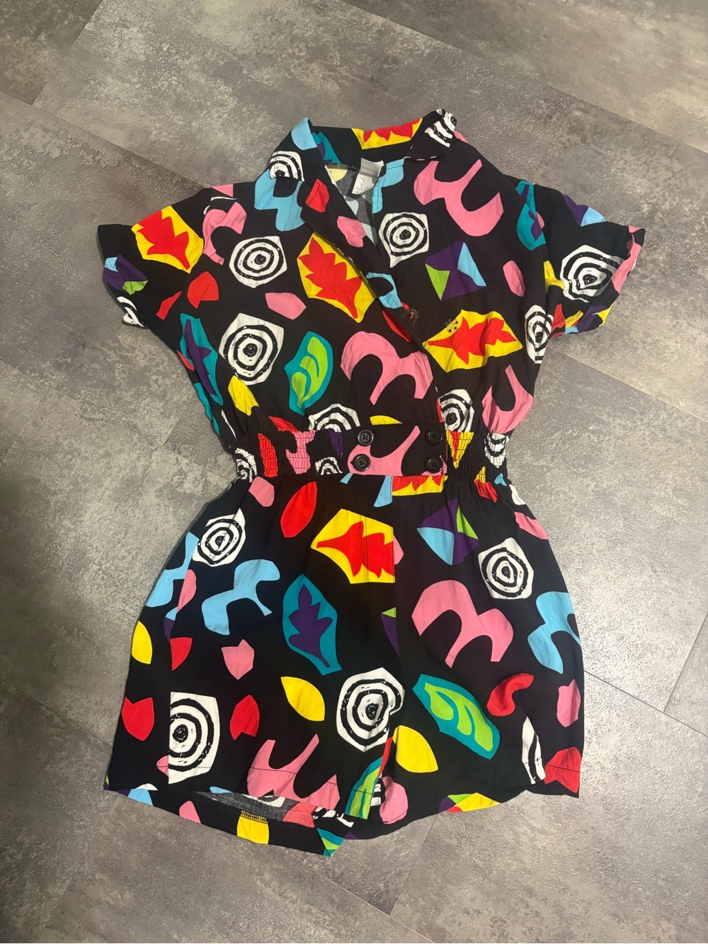 Women’s Stranger Things Eleven Black Multicolor Graphic One-Piece Romper